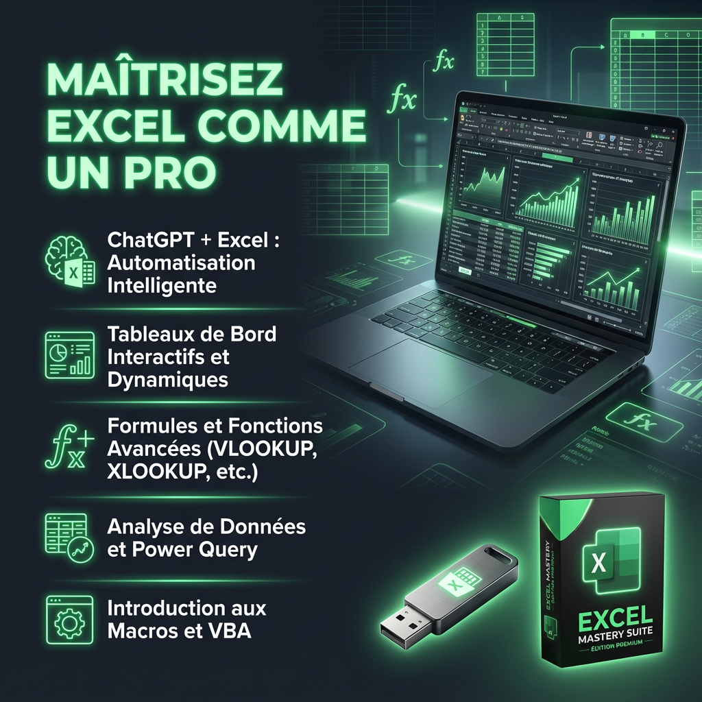 📊 Pack Formation Excel Avancé – Maîtrisez Excel comme un expert