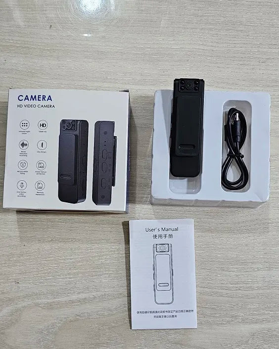 Caméra corporelle L8 Mini Clip HD 1080p avec vision nocturne
