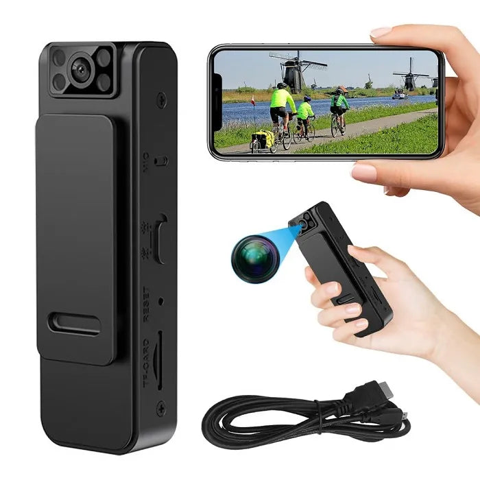 Caméra corporelle L8 Mini Clip HD 1080p avec vision nocturne